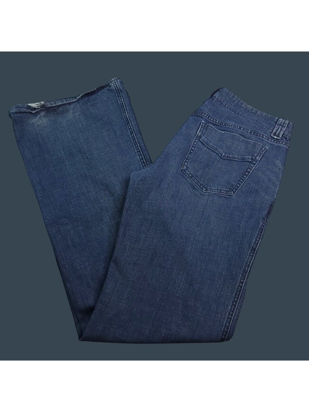Gap Womens Boyfriend Flare Jeans 10T Dark Wash Low Rise Stretch Imperfect